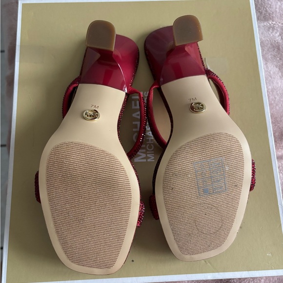 MICHAEL KORS Clara Embellished Sandal- Crimson Red ❤️✨‼️ - Picture 6 of 6